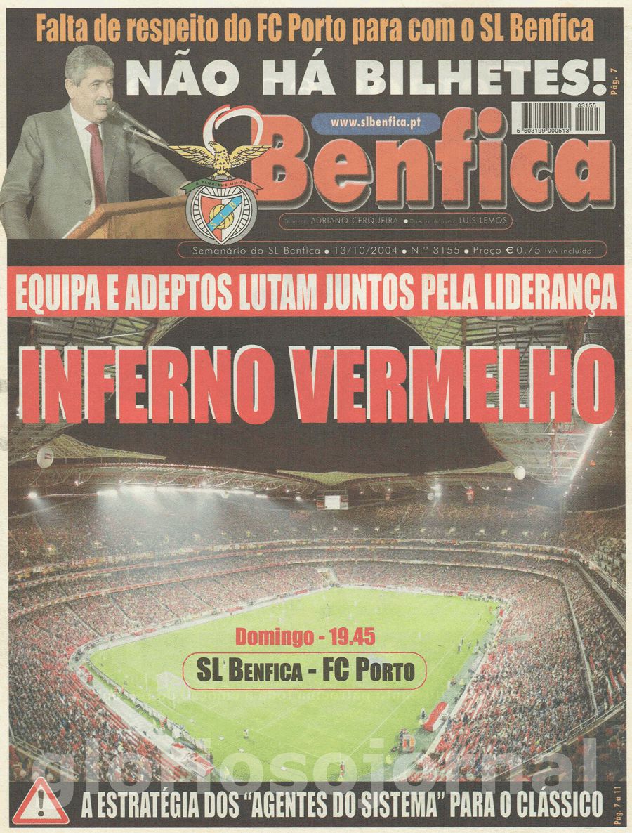 jornal o benfica 3155 2004-10-13